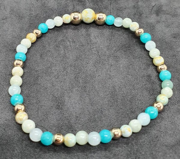 Natuurstenen armband mixed color