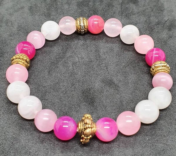 Natuurstenen armband mixed color