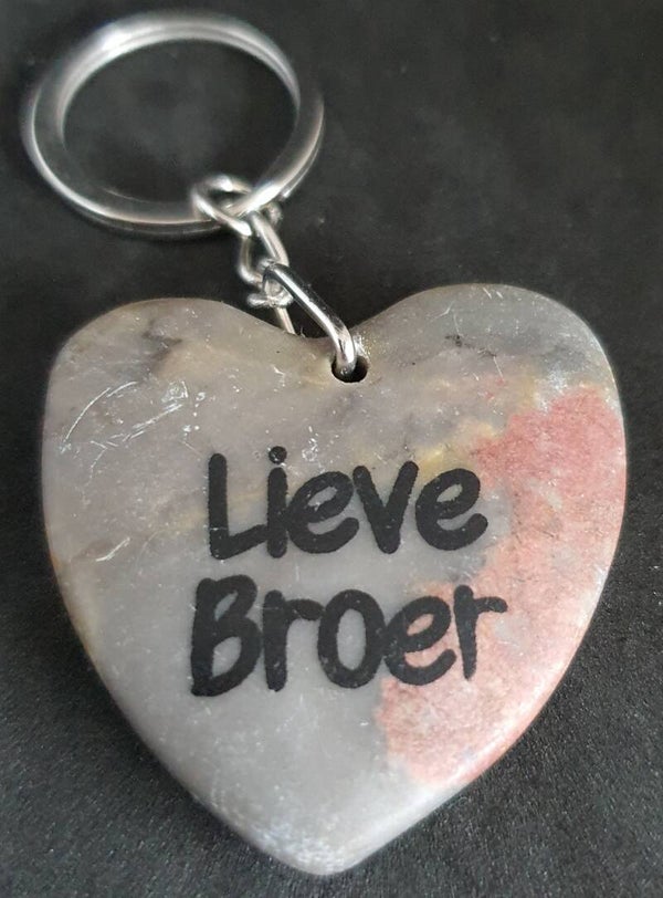 Marmeren hart met lieve broer