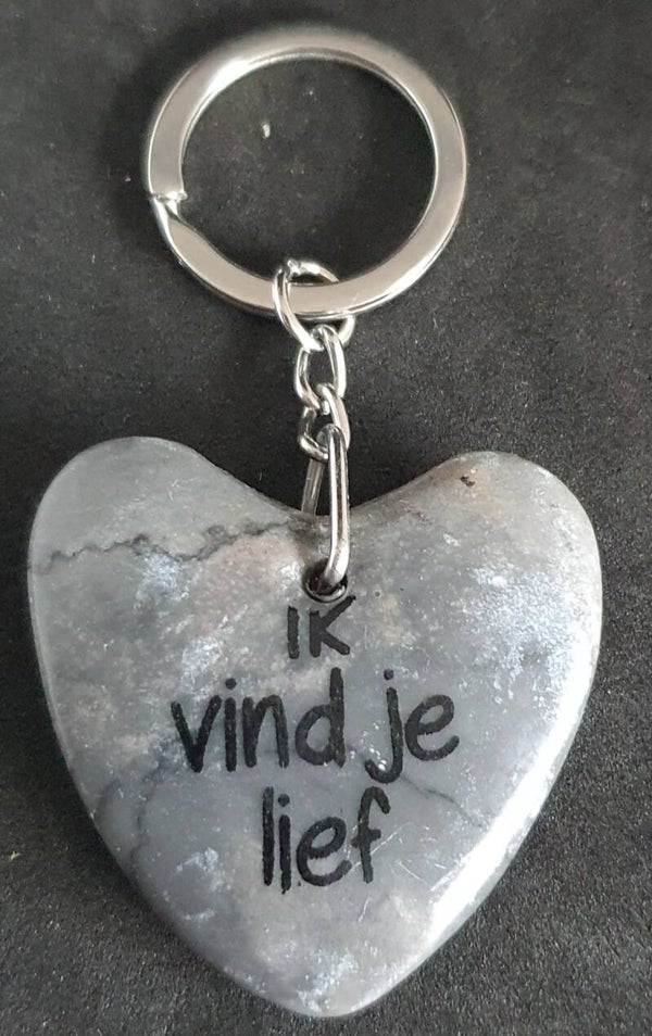Marmeren hart met ik vind je lief