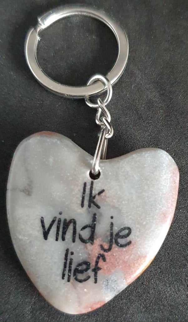Marmeren hart met ik vind je lief