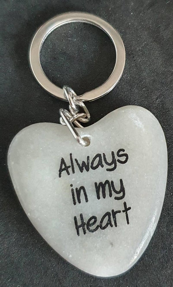 Marmeren hart met always in my heart