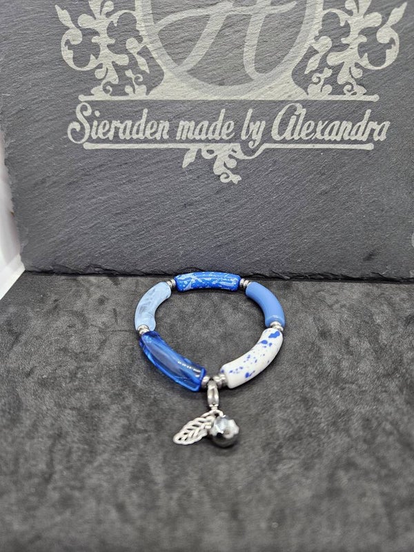 Tube armband met bedel