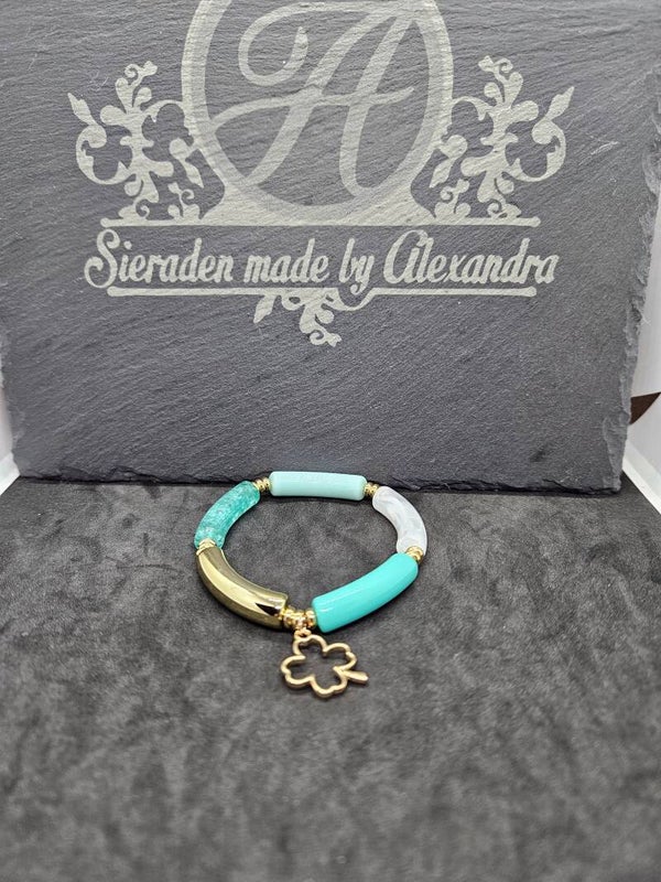 Tube armband met bedel