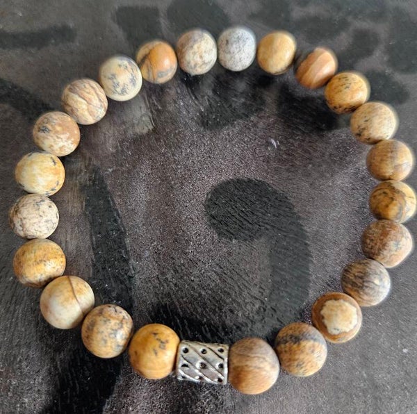 Heren armband natuursteen