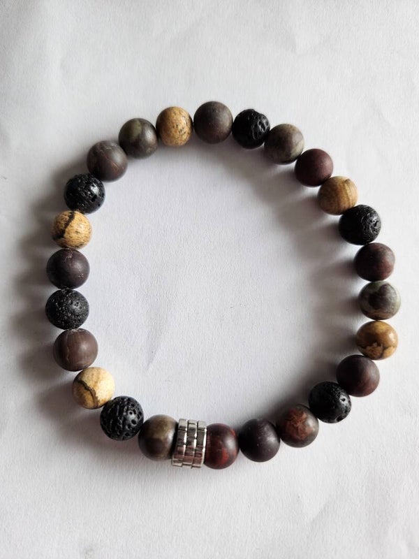 Heren armband natuursteen