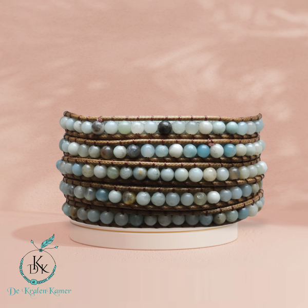 Mooie Amazoniet wikkel armband