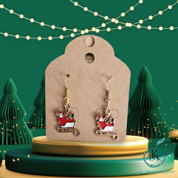 Kerst oorbellen arreslee