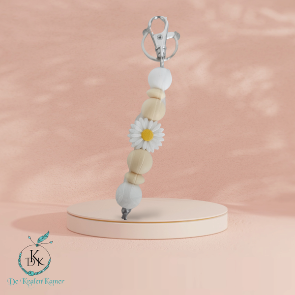 Siliconen sleutelhanger bloem