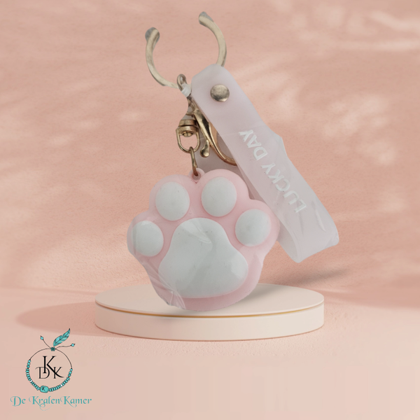 Siliconen sleutelhanger honden/kattenpoot