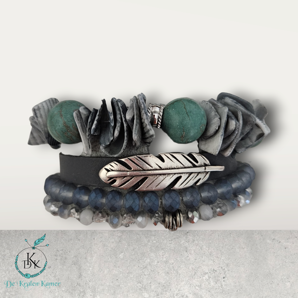 Armbanden setje veer1