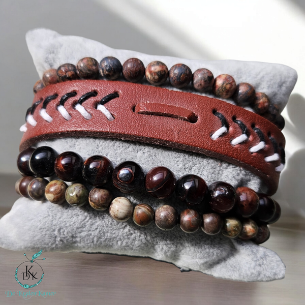 Armbanden setje bruin