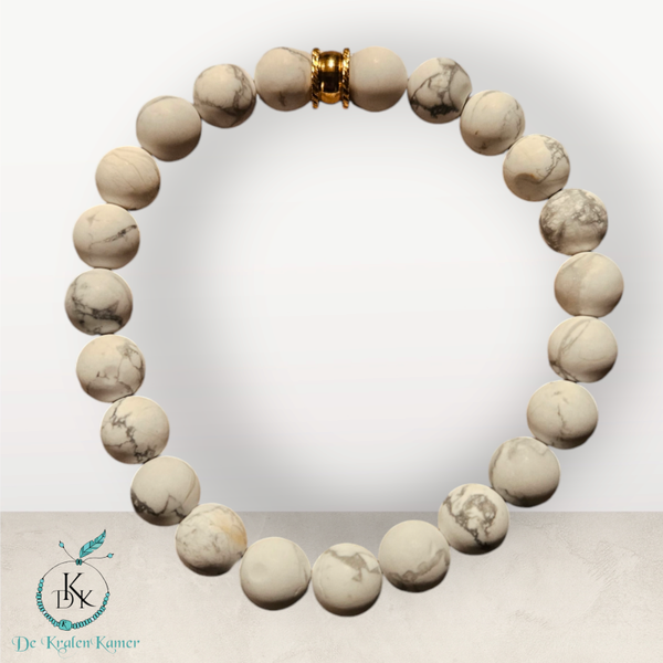 Witte howliet armband