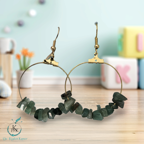 Natuursteen oorbellen