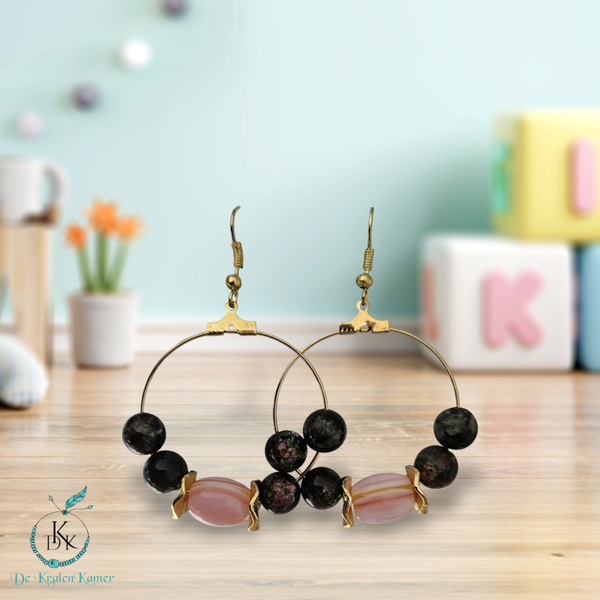 Natuursteen oorbellen