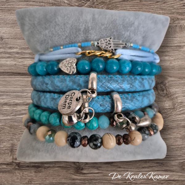 Armbanden setje turqoise