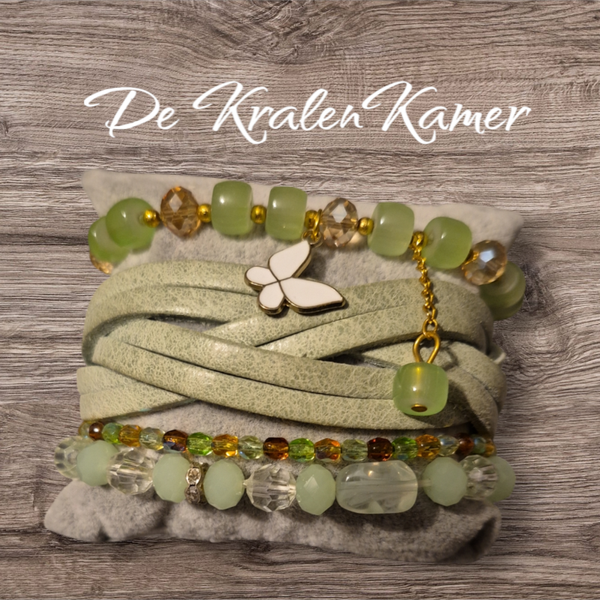 Armbanden setje groen1