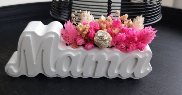 Mama gevuld met droogbloemen