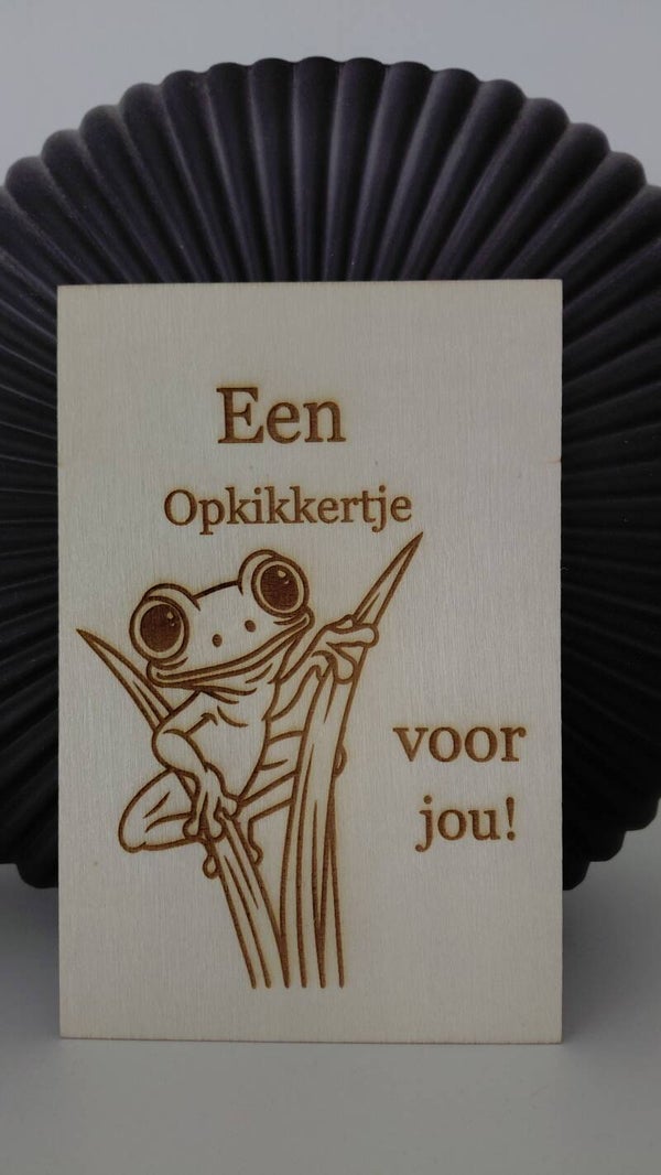 Houten kaart opkikkertje