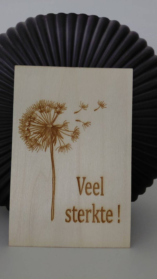 Houten kaart veel sterkte!