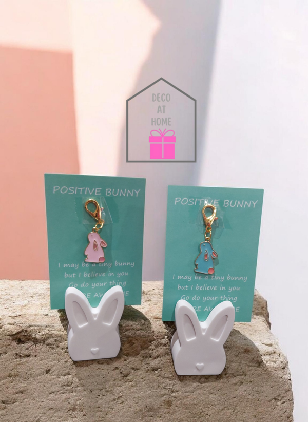 Positive bunny setje + hangertje en kaartje