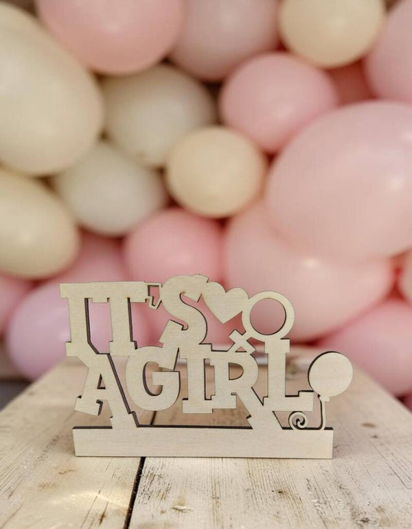 It's a girl houten kaart