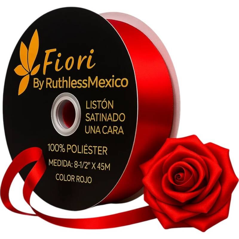 Rollo de listón satinado Ruthless México 3.8 cm x 45 m