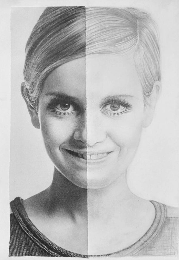 Splitportret Twiggy