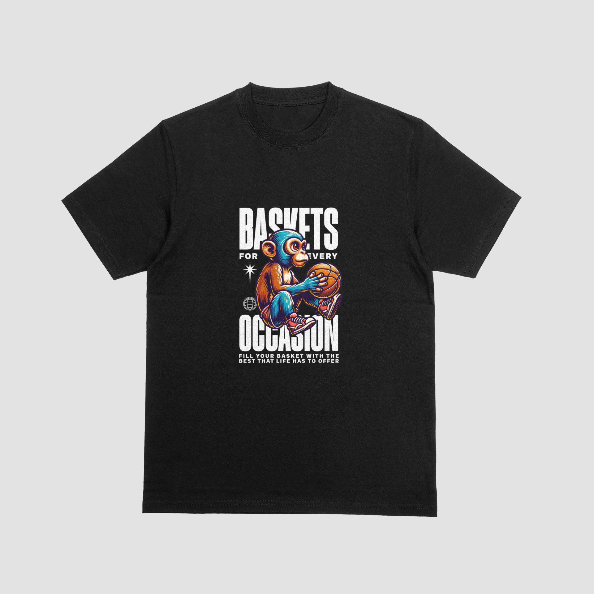 T-Shirt Basketball Monkey