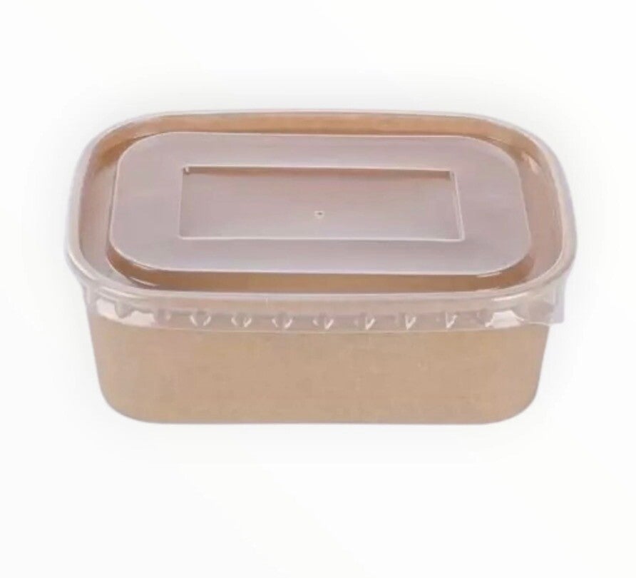 650ml Rectangular Kraft Food Containers With Lids