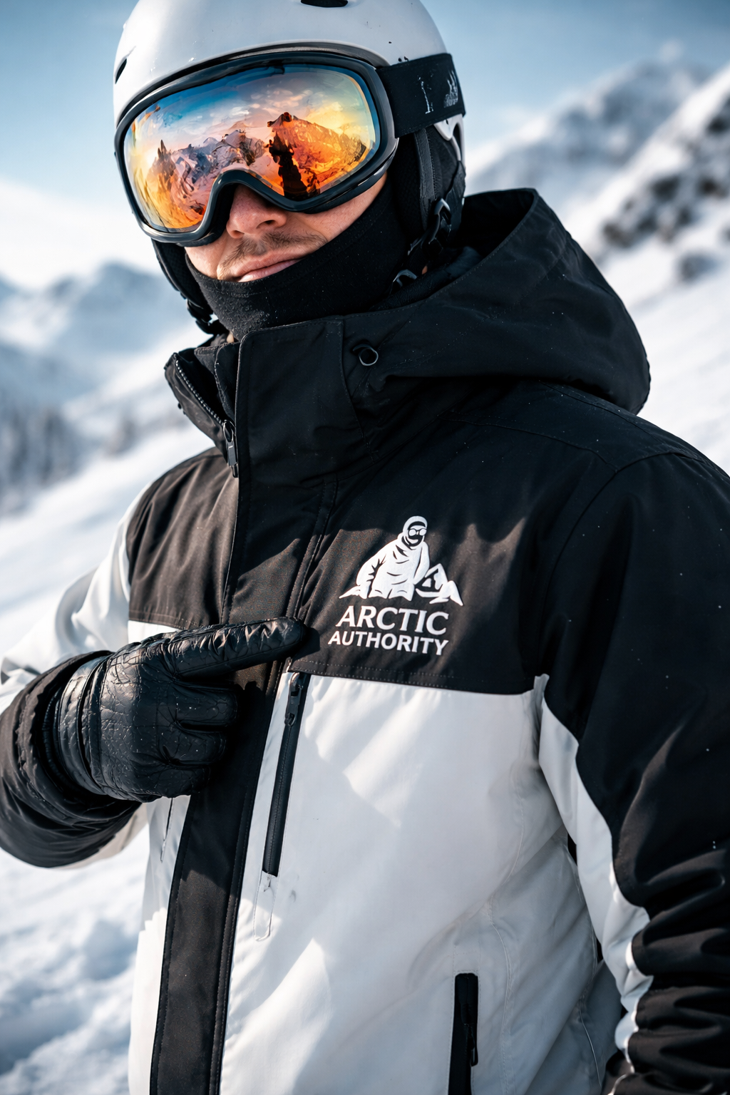 Skijas gore-tex wit zwart  Arctic Authority