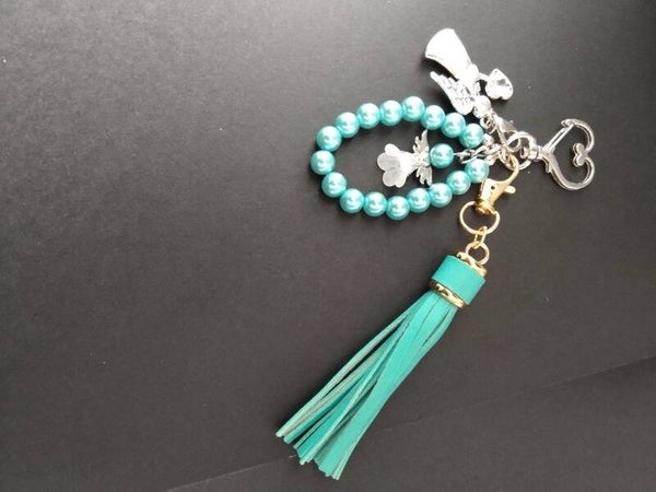 Porte clés anges et perles