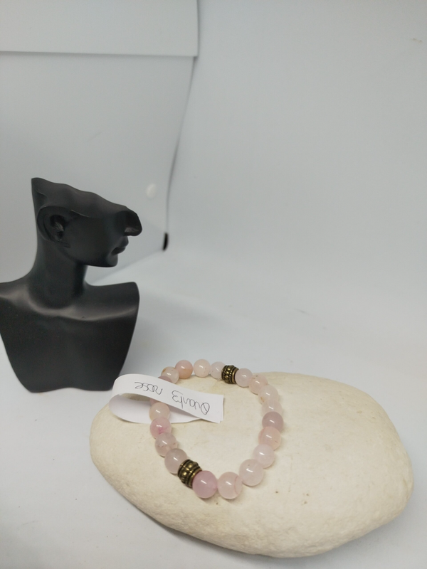 Bracelet en pierre semi-précieuse quartz rose