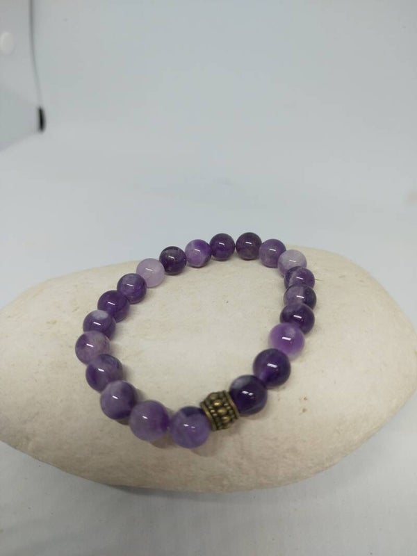 Bracelet en pierre semi-précieuse améthyste