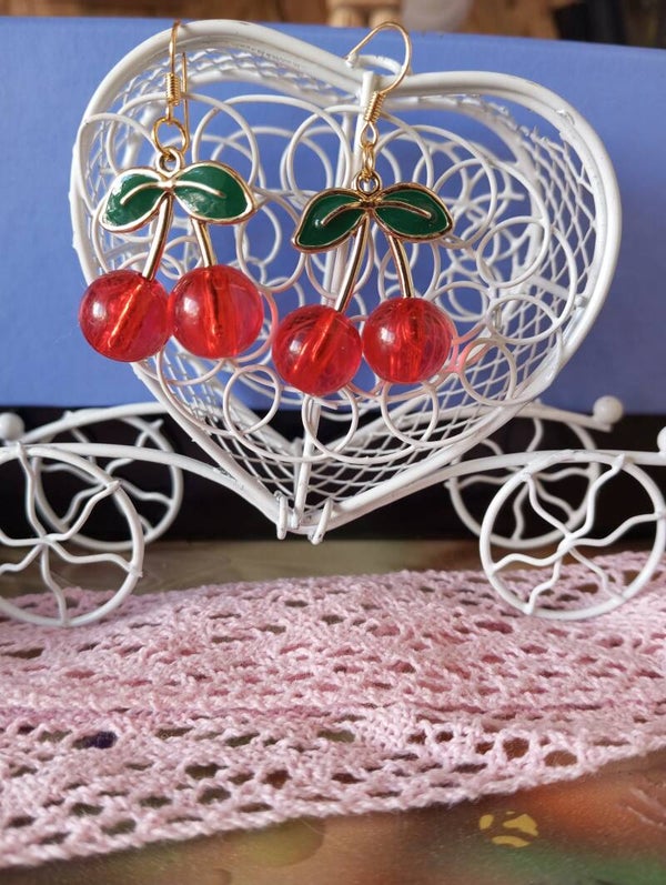 Boucles d'oreilles cerises