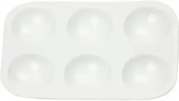 Plastic verf Palet 12x8 cm Wit