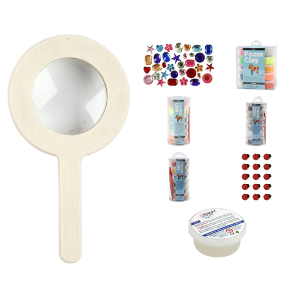 Knutselpakket | Vergrootglas met Foam Clay voor 6 kinderen