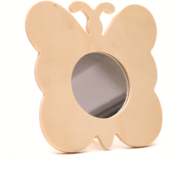Houten Spiegel Vlinder 15,5x15 cm