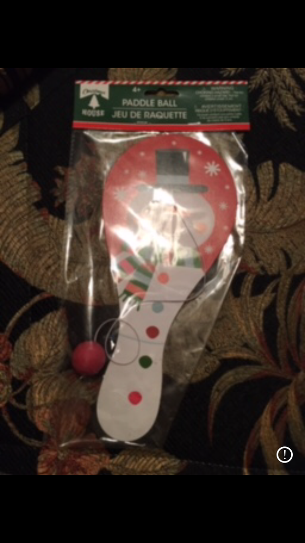 Christmas house paddle ball