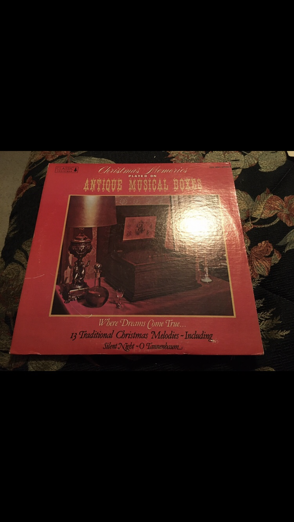 Christmas memories played on antique musical boxes vinyl