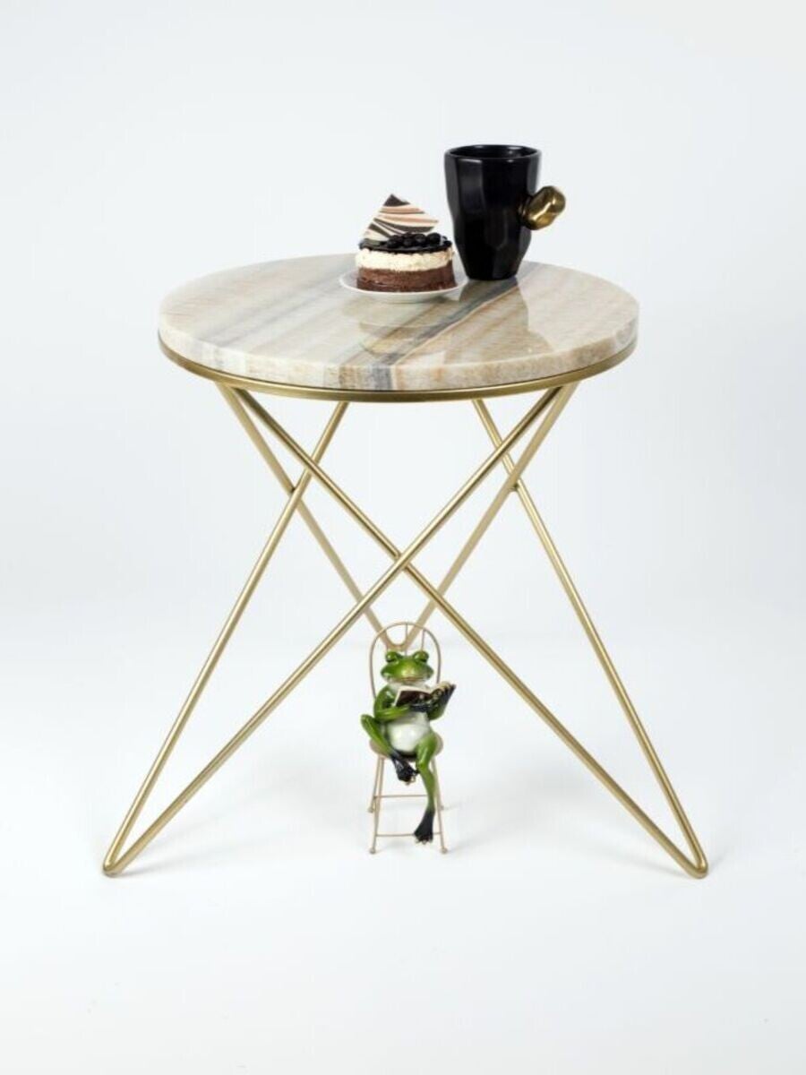 Marmor-Beistelltisch „Onyx Natural“