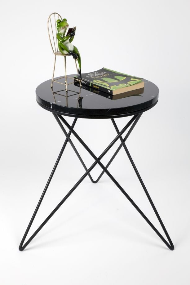 Marmor-Beistelltisch Kaffeetisch „Nero Elegant“