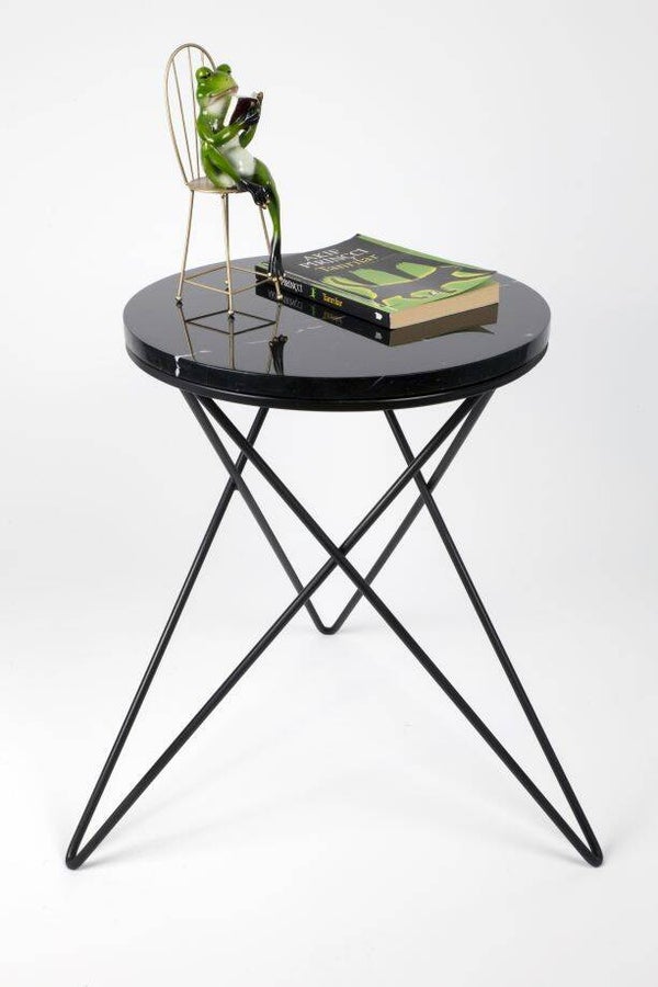 Marmor-Beistelltisch Kaffeetisch „Nero Elegant“