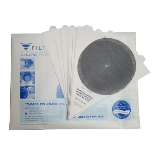 Bio Conische Filters FilterQueen (Originele FilterQueen filters wit) - 12 stuks