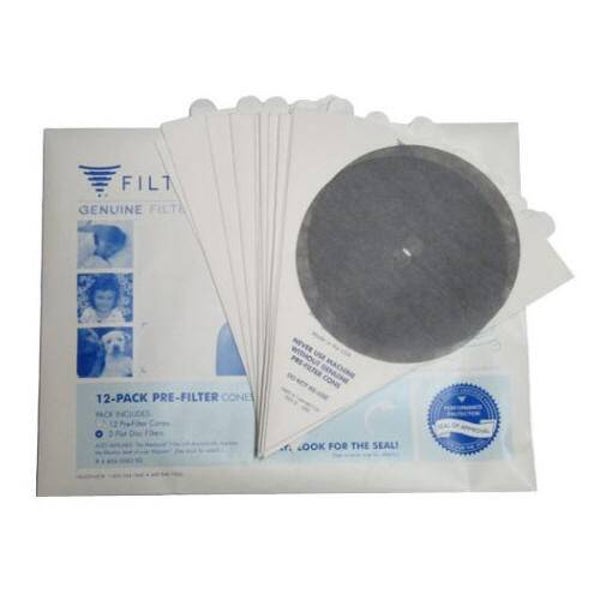 Bio Conische Filters FilterQueen (Originele FilterQueen filters wit) - 12 stuks