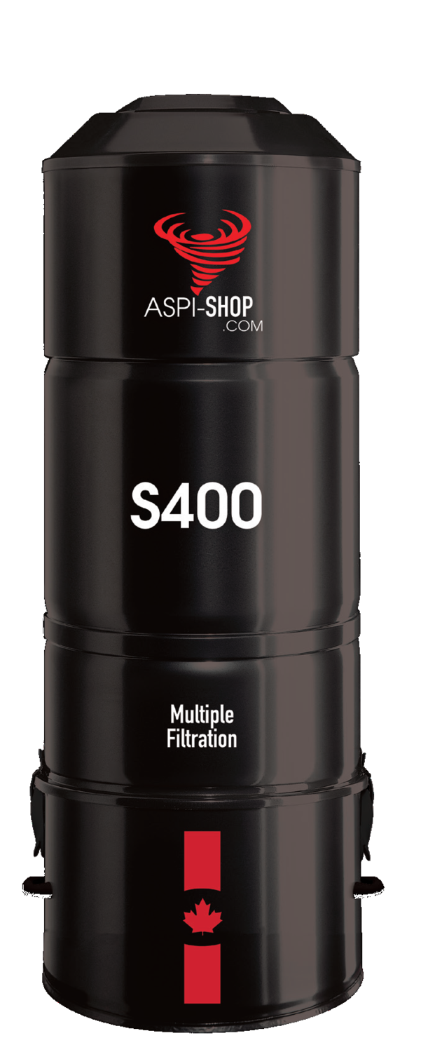 Aspi Hybride BI--MOTOR Centrale stofzuiger type S400 met Hepa filter