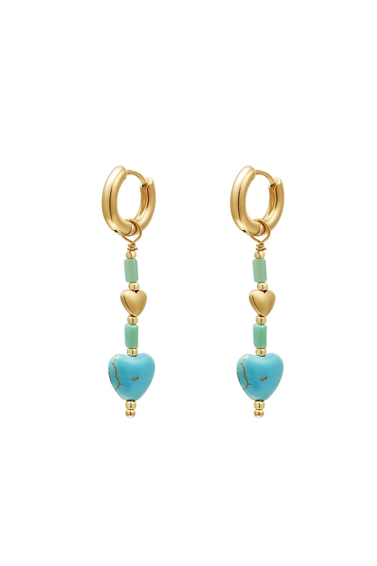 Oorbellen blauw hartje