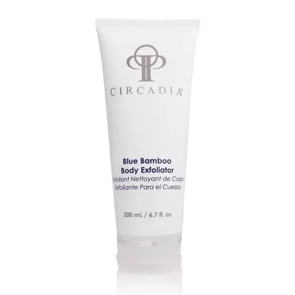 Blue bamboo exfoliator for body