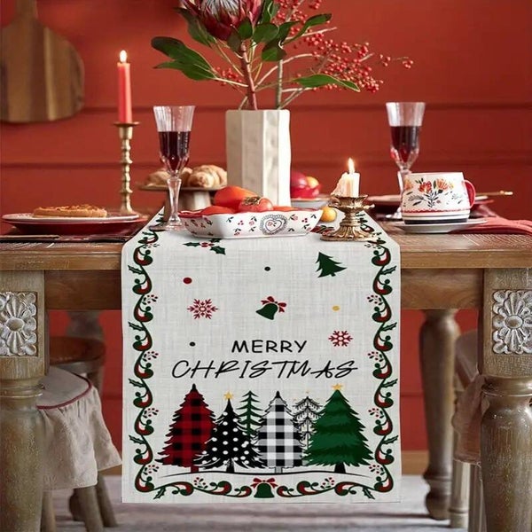Gezellige kersttafelloper