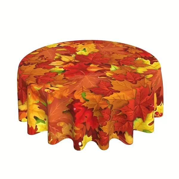 Rond kleed oranje bladeren